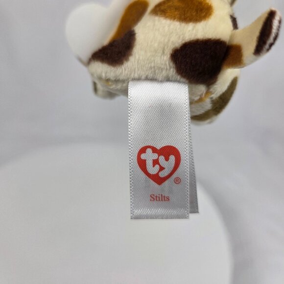 TY Beanie Boos - STILTS the Giraffe (Glitter Eyes)(Key Clip - 3 inch) - NWT - Picture 7 of 8